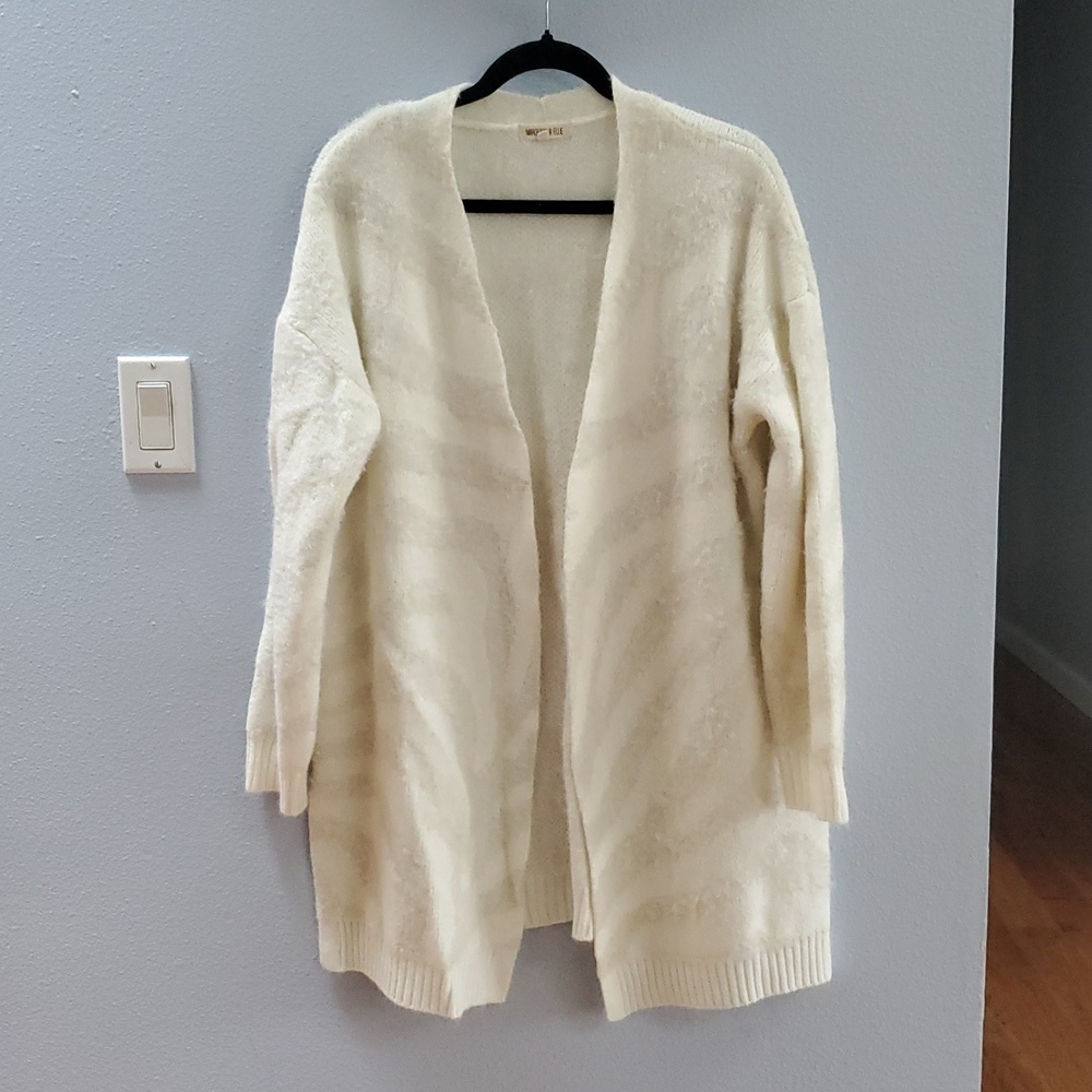 Margeaux & Ellie Cozy Cream Open Cardigan